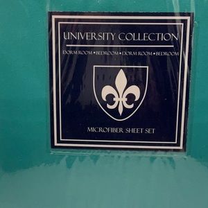 University Collection Microfiber Sheet Set - Turquoise Green Dorm Twin XL size